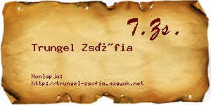 Trungel Zsófia névjegykártya