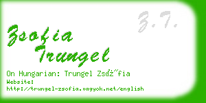 zsofia trungel business card